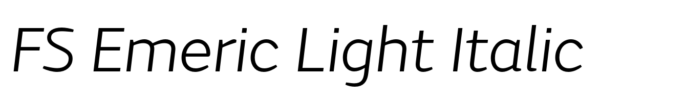 FS Emeric Light Italic